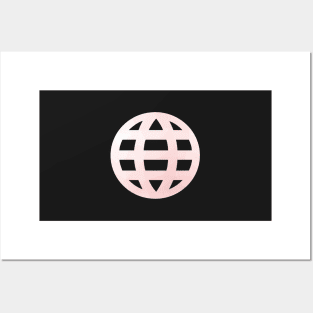 Spaceship Earth Millennial Pink Geometric Posters and Art